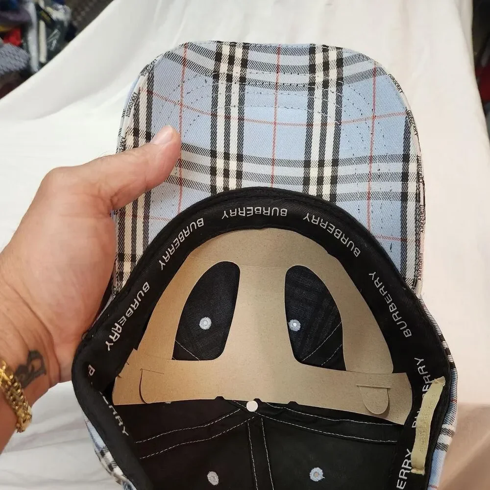 Burberry Light Blue Nova Check Baseball Cap